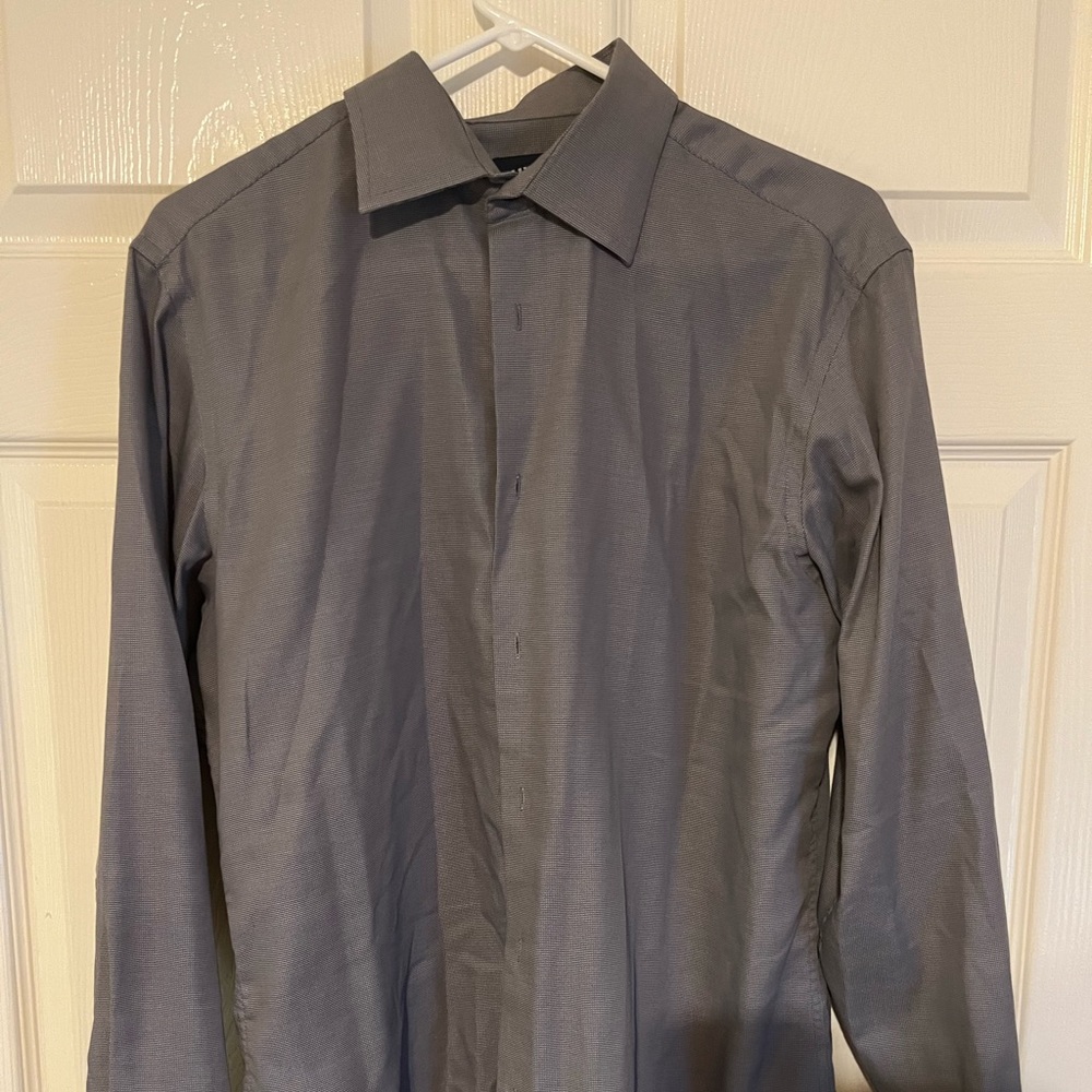 Grey Billy London brand dress shirt size 15 1/2 x 34/35 medium